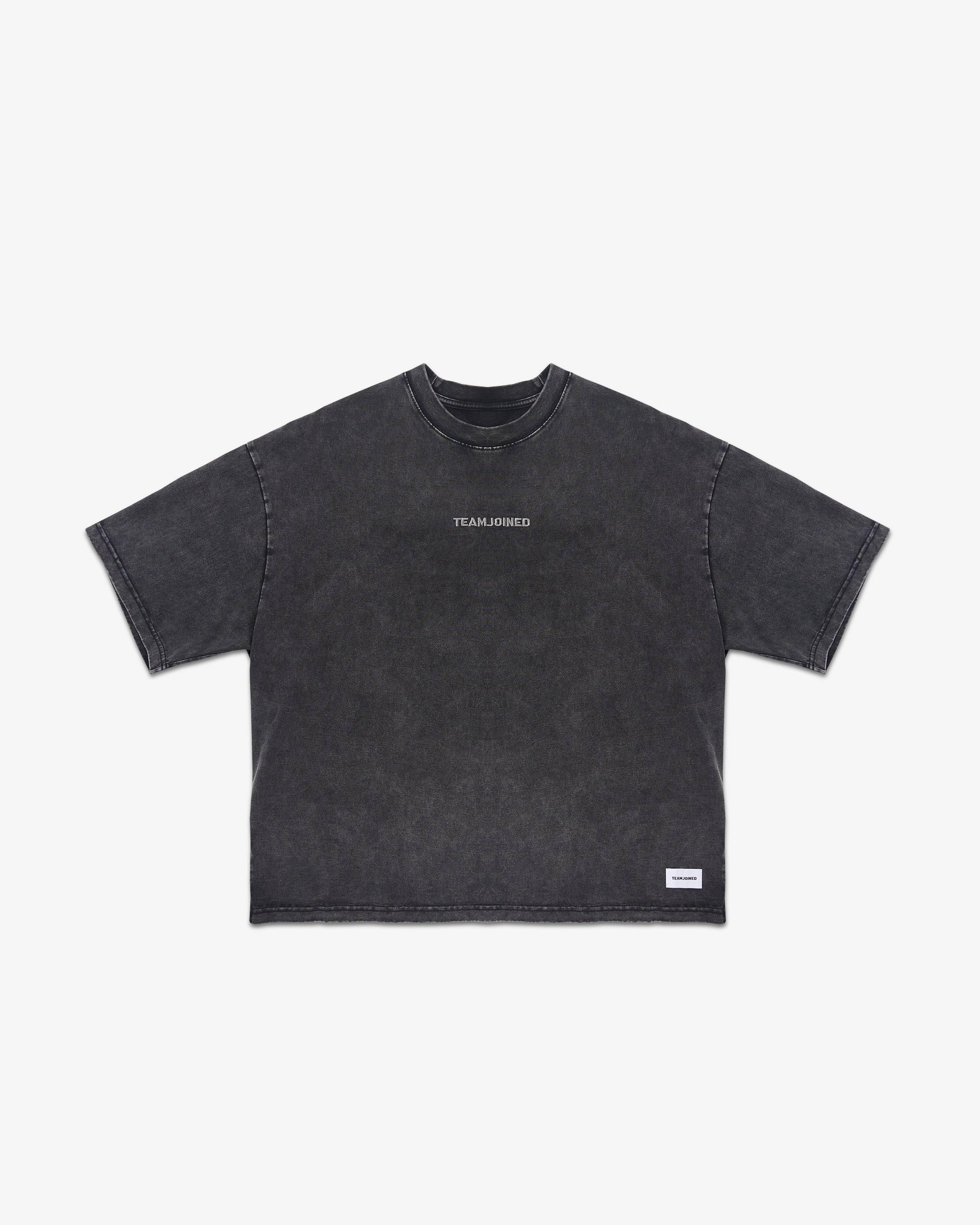Embroidered Mark Washed Boxy Oversized